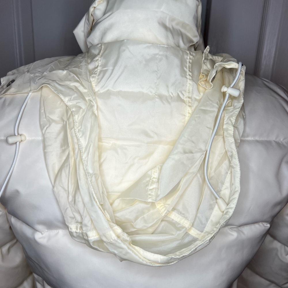 New York & Company Down Feather Filled Puffer Jacket Off White Womens Small. - Picture 5 of 10